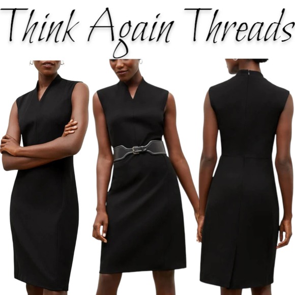 MM Lafleur Dresses & Skirts - M.M. LaFleur WonderTex Aditi Knee Length Sheath Dress Black Size 4